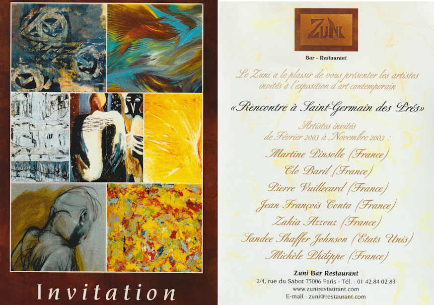 Invitation de l’exposition à Zuni